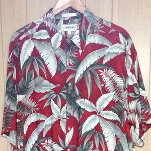 Campia Moda men's XL tropical Hawaiian floral short sleeve, button up shirt.